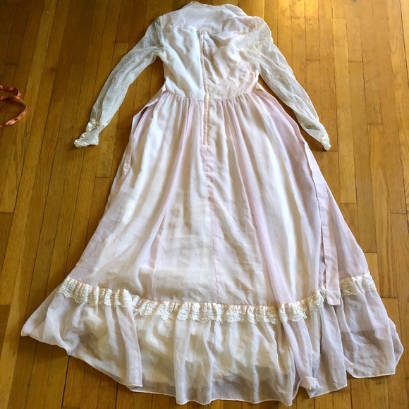 SOLD | 70s Vintage Gunne Sax Pink Prairie Dress - Picture 11 of 14